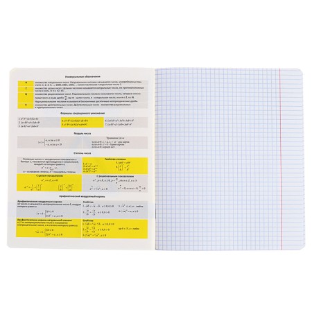 Subject notebook, 48 sheets, cage, algebra, Erichkrause "BE Informed", plastic cover silk-screen covers, Bellar Beliac block 100%, information block-3