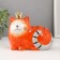 Piggy bank Ceramics "Sleeping red cat in the crown" 16.2x10.3x12.6 cm