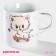Ceramic share mug "Kitten on the skate", 230 ml, white color