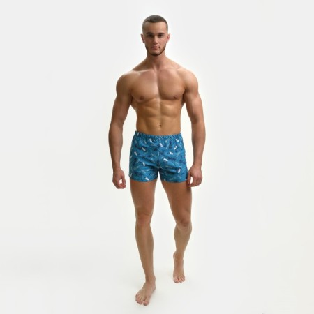 Male swimming trunks, green/blue color, size 48-1