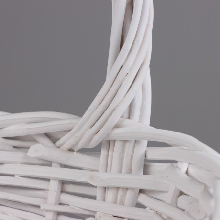 A set of baskets, 3 pcs, 45x17/46 cm, 36x14/38 cm, 27x11/30 cm, white, vine-3