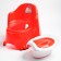 Children's anti -slip “comfort” pot with a lid, a removable bowl, red color