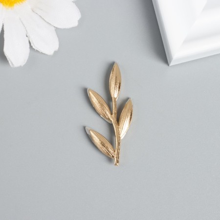 Decor for creativity Metal "Ventka with leaves" Parovature 3.6x1.5 cm-2