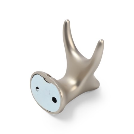 Furniture hook Cappio Bambi, two -rod, zinc, color matte satin nickel-5