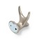 Furniture hook Cappio Bambi, two -rod, zinc, color matte satin nickel