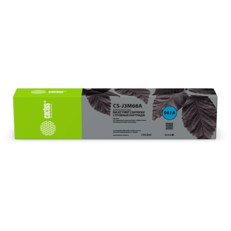 Inkjet cartridge CACTUS CS-J3M68A 981A Golub. Pigm. (120ml) for HP Pagewide 556dn Enterpris 107410