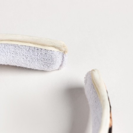 Feminine visor minaku "Leopard" Milk color, river 56-58-4