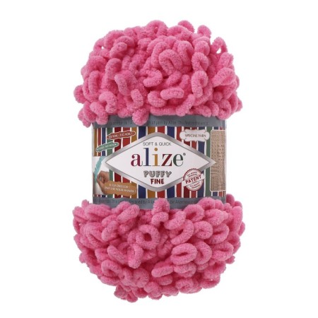 Yarn "Puffy Fine" 100% micropoliester 14.5m/100g (121 pink)-1