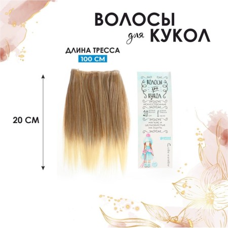 Hair - Tress for dolls "straight" hair length: 20 cm, width: 100 cm, No.lsa051