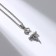Pendant "Ballerina" in a skirt, white color in silver, 45 cm
