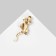 Brooch "Lizard", red-green color in gold