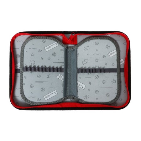 Penal 3 sections, tab inside, 140 x 210 x 40 mm, fabric, calligrata top block "sneakers"-4