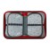 Penal 3 sections, tab inside, 140 x 210 x 40 mm, fabric, calligrata top block "sneakers"
