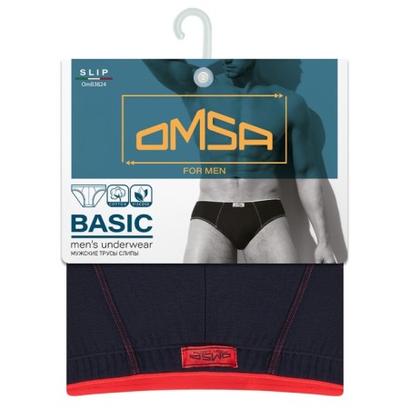 Panties Slips men's Omsa 3824, size 46, color Blu Notte-2