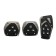Cartage pedals, anti -excaning, set 3 pcs, black