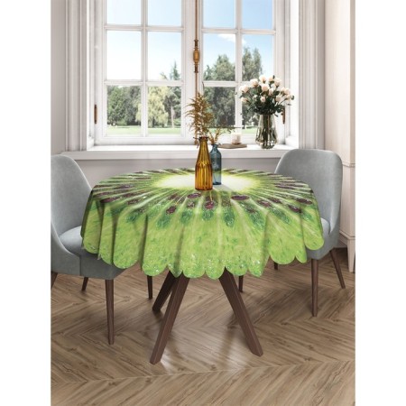 The tablecloth "half kiwi", round, Saten, d = 150 cm-2