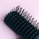 The comb massage, rubberized handle, ventilated, 4.5 × 22.5 cm, green/white color