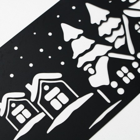 Stencil for baking New Year's "Winter Forest", 32 x 10 cm-1