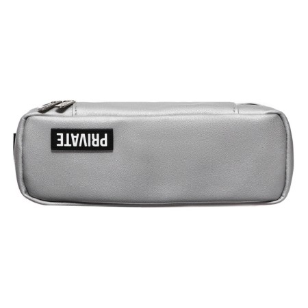 Penal is soft, 1 compartment, 90 x 210 x 50 mm, voluminous, Devente Private, artificial leather, gray 7025341-2