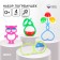 Set of rattles "Summer Dream", 4pcs, Color Mix, Aelita