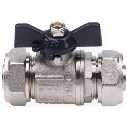 Aqualink ball valve, PN 10, 16 x 16 mm, tsang/tsang, butterfly, nickel.-4