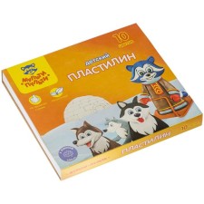 Plasticine 10 colors 150 g, multi-bullets 