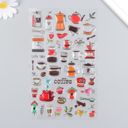 Stick plastic volumetric "coffee" 14.5x22 cm