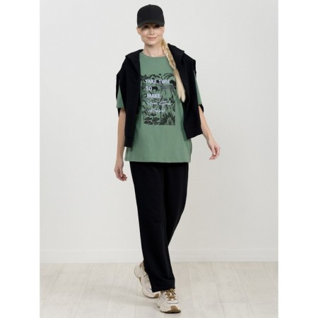 Female T -shirt, size XS, olive color-6