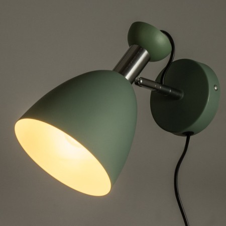 Sconces with a switch on the wire "Claudia" E27 40W green 28x15x20cm-3