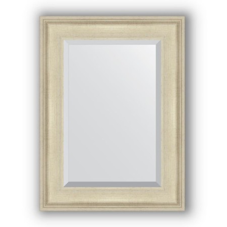 Mirror with fatset in the baguette frame - poisoned silver 95 mm, 58 x 78 cm, evoForm