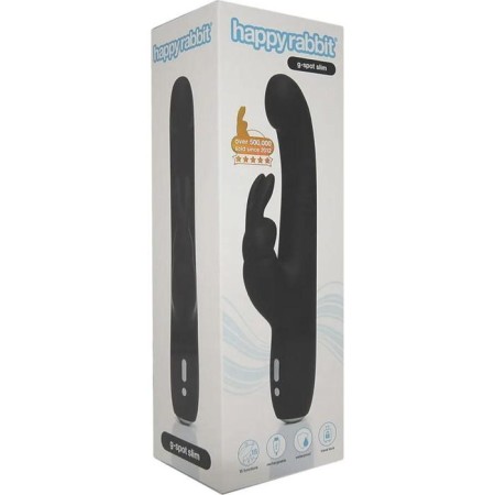Happy Rabbit Slimline G-Spot Rechargeable Vibrator, Black Color Black-5