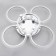 Chandelier with PDU 1833/5SL LED 160W 3000-6000k Dimmer silver 65x65x11.5 cm Bayerlux