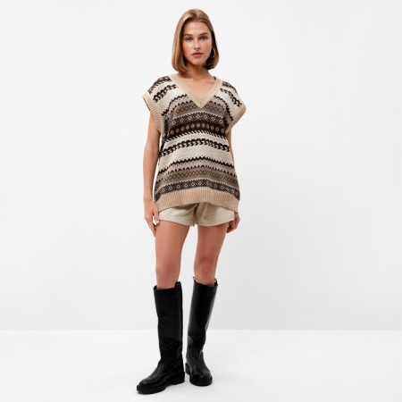 Women's vest minaku beige color, rr 42-44-1