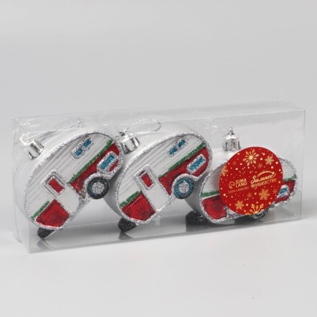 Set of jewelry plastic 3 pcs "vanits" 4x7 cm, red-1