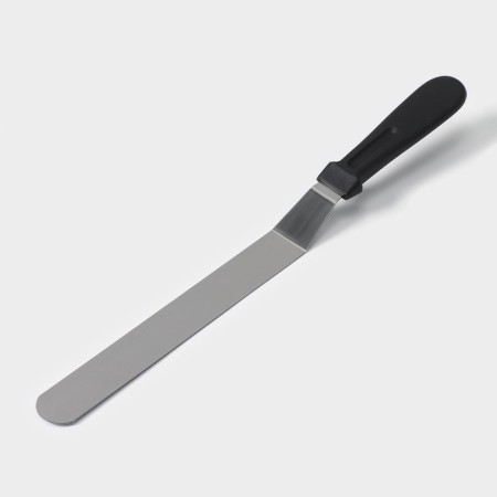 A blade with a plastic handle, curved, 37 cm, working part 25 cm, black color, black-3