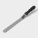 A blade with a plastic handle, curved, 37 cm, working part 25 cm, black color, black