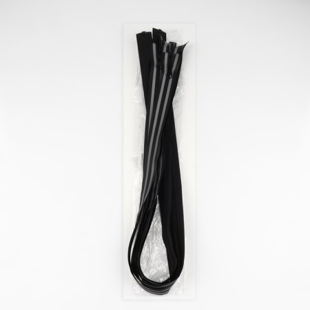 Lightning "Spiral", No. 5, detachable, waterproof, with a reflective tape, castle machine, 90 cm, black/gray color-2