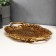 Interior polystone stand "Golden palm leaves" 4x21.5x36 cm