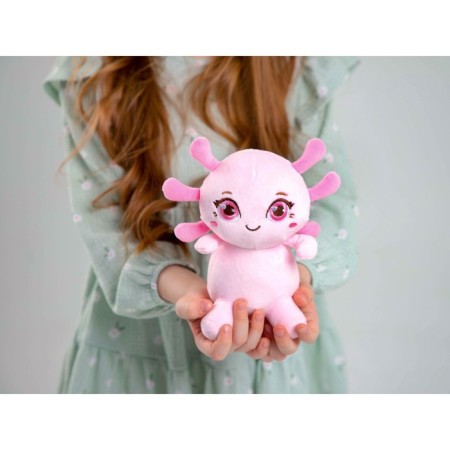 Soft toy "axolotl", pink color-1