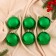 Set of balls plastic D-6 cm, 6 pcs "gloss" green