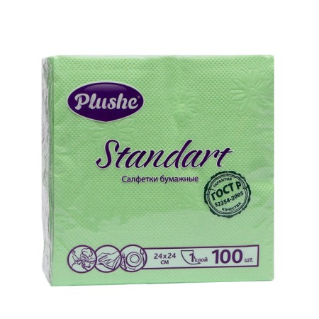 Paper napkins PLUSHE StANDART, 1 socle, 24x24, 100 sheets, color mix