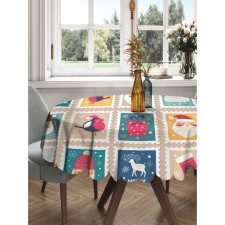 The tablecloth “Festive brands”, round, Saten, d = 150 cm