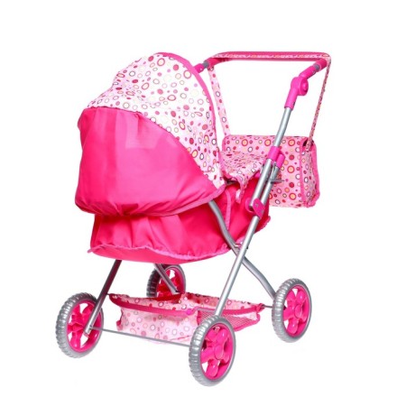 Winter doll stroller, with a bag, handle is regulated, a metal frame, mix-4