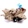 The aircraft "scout", light and sound, works from batteries, brown color