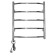 Domoterm electric heated towel rail "Laura", 500 x 700 mm, 5 crossbars, left, chrome