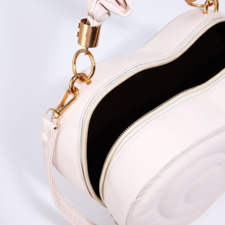 Bag Cross-Bodi with a zipper, white color-6