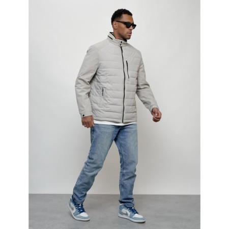 Male spring jacket, size 56, light gray color-2