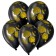 Latex ball 12 “Leaves”, pastel, set 25 pcs., Black color