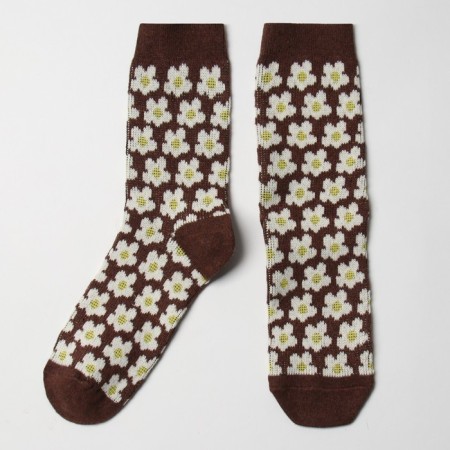 Women's socks insulated minku "Flower", rr 36-39 cm