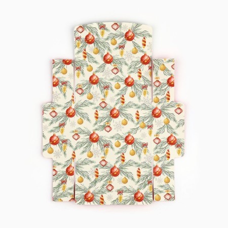 Fold -sided double -sided box “Cozy New Year”, 16.5 x 12.5 x 5 cm, New Year-7